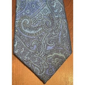 D& T Hand Made Green Blue Hand Made 100% Silk Men’s Neck Tie